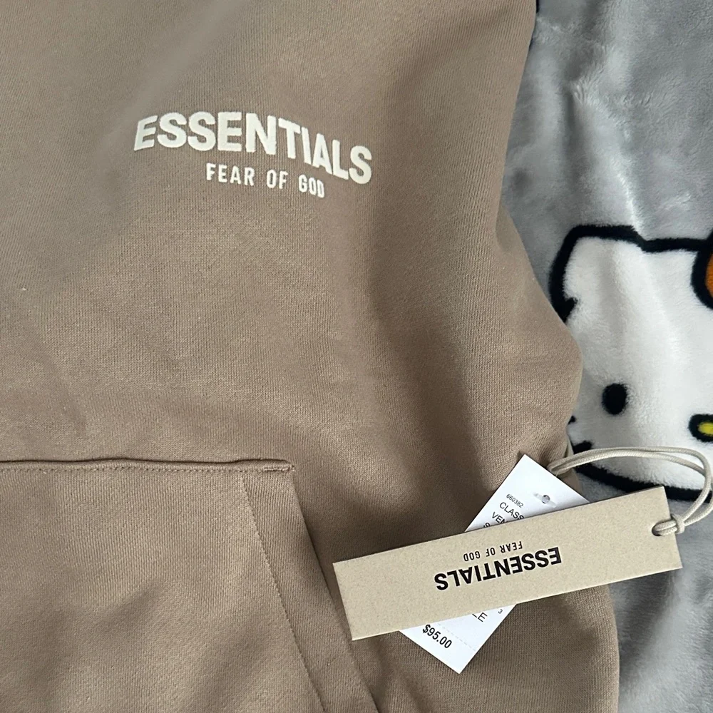 Essentials Fear of God Beige Logo Sweatshirt